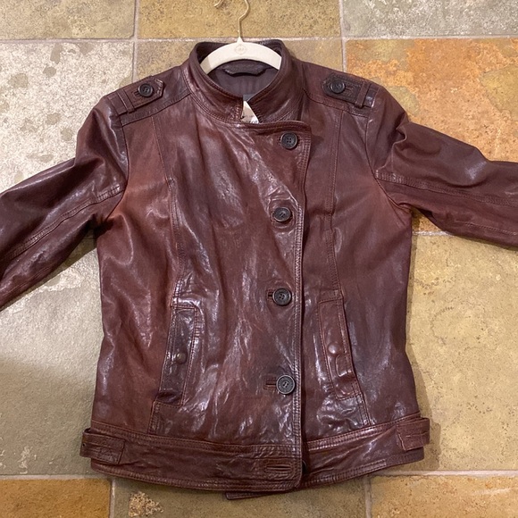 Abercrombie & Fitch Leather Moto Jacket - Picture 9 of 9